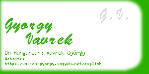 gyorgy vavrek business card